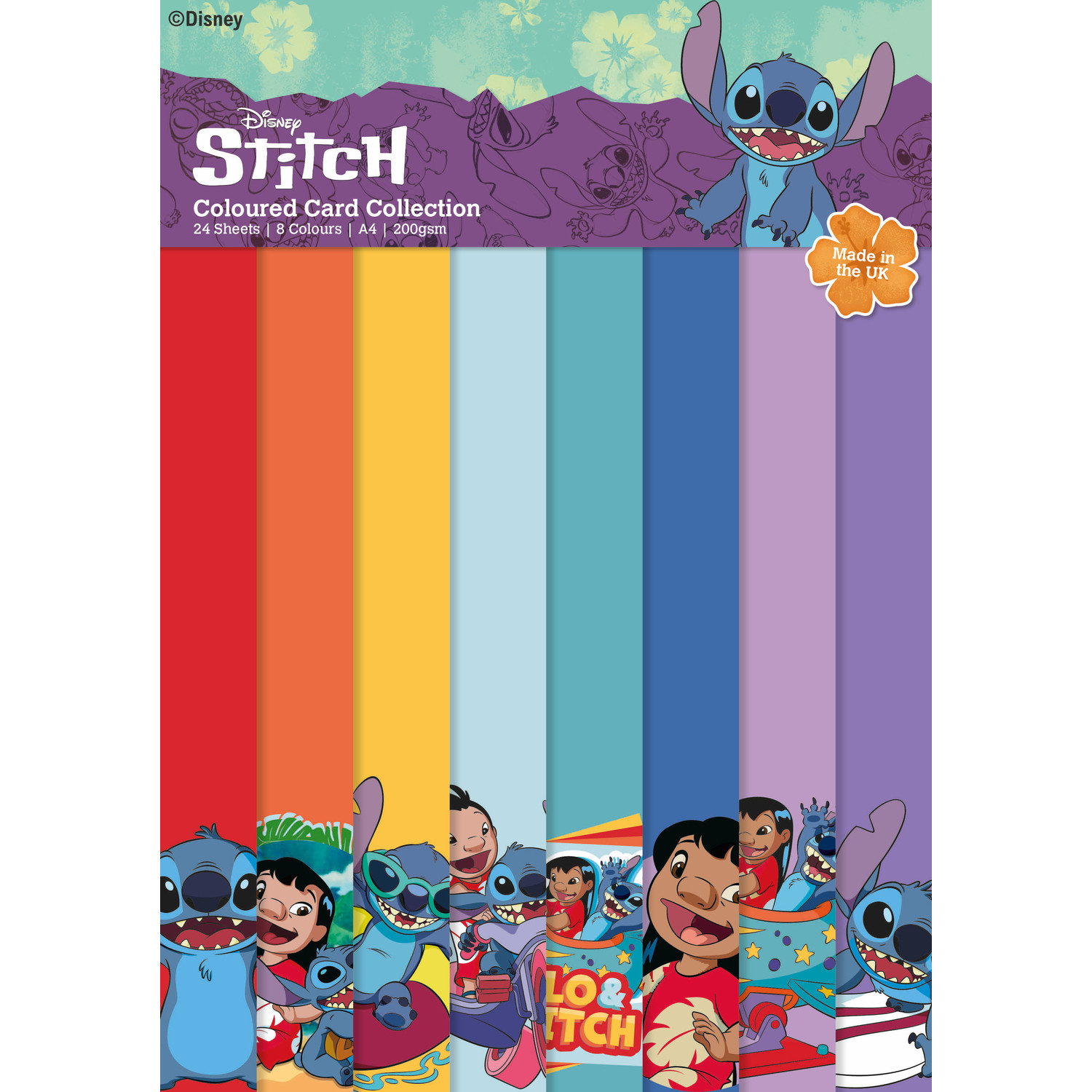 Lilo & Stitch A4 Coloured Card Collection (DYP0038