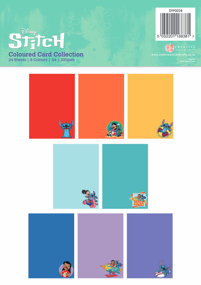 Creative Expressions Lilo & Stitch A4 Coloured Card Collection (DYP0038) (OUTLET)
