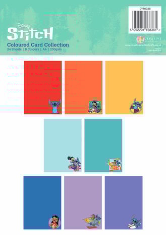 Creative Expressions Lilo & Stitch A4 Coloured Card Collection (DYP0038) (OUTLET)