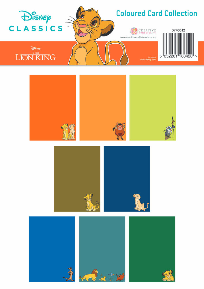 Creative Expressions The Lion King A4 Coloured Card Collection (DYP0042) (OUTLET)