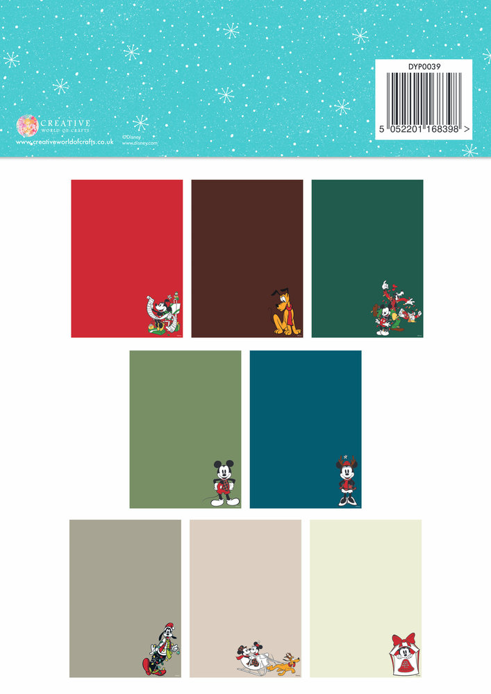 Creative Expressions Mickey & Friends A4 Coloured Card Collection Christmas (DYP0039) (OUTLET)