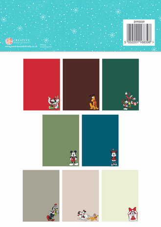 Creative Expressions Mickey & Friends A4 Coloured Card Collection Christmas (DYP0039) (OUTLET)