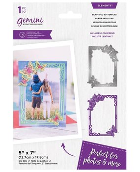 Gemini Fancy Frame Beautiful Butterflies Elements Dies (GEM-MD-ELE-FFD-BEBU) (DISCONTINUED)
