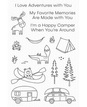 My Favorite Things Happy Camper Clear Stamps (CS-718) (OUTLET)
