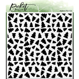 Picket Fence Studios Christmas Tree Lot 6x6 Inch Stencil (SC-284) (OUTLET)
