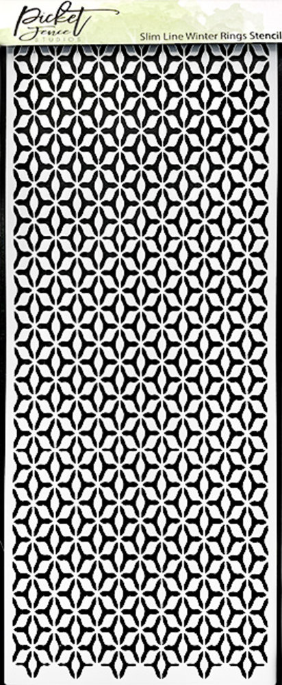 Picket Fence Studios Slim Line Winter Rings 4x10 Inch Stencil (SC-333) (OUTLET)