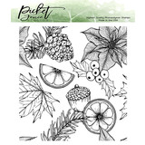 Picket Fence Studios Holiday Traditions Collage 4x4 Inch Clear Stamps (C-120) (OUTLET)