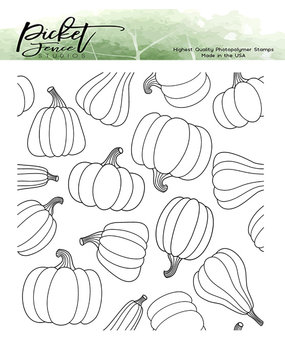 Picket Fence Studios Lots of Gourds 4x4 Inch Clear Stamps (H-126) (OUTLET)