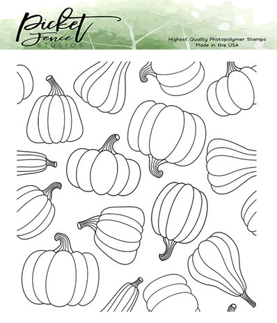 Picket Fence Studios Lots of Gourds 4x4 Inch Clear Stamps (H-126) (OUTLET)