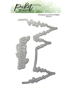 Picket Fence Studios A2 Evergreens on a Hill 4x6 Inch Cover Plate Dies (PFSD-274) (OUTLET)