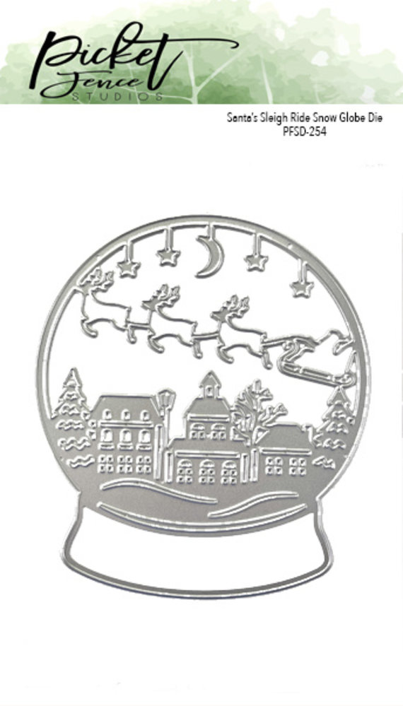 Picket Fence Studios Santa's Sleigh Ride Snow Globe 4x6 Inch Metal Dies (PFSD-254) (OUTLET) Picket Fence Studios Santa's Sleigh Ride Snow Globe 4x6 Inch Metal Dies (PFSD-254) (OUTLET)