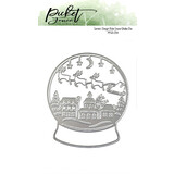 Picket Fence Studios Santa's Sleigh Ride Snow Globe 4x6 Inch Metal Dies (PFSD-254) (OUTLET)