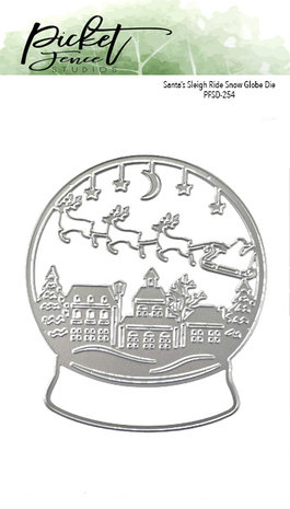 Picket Fence Studios Santa's Sleigh Ride Snow Globe 4x6 Inch Metal Dies (PFSD-254) (OUTLET) Picket Fence Studios Santa's Sleigh Ride Snow Globe 4x6 Inch Metal Dies (PFSD-254) (OUTLET)