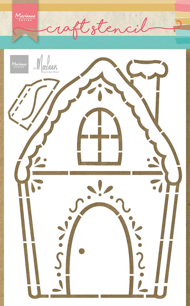 Marianne Design Craft Stencil A5 by Marleen Gingerbread House (PS8132) (DISCONTINUED) Marianne Design Craft Stencil A5 by Marleen Gingerbread House (PS8132) (DISCONTINUED)