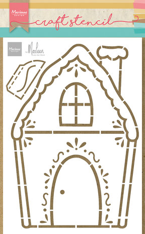 Marianne Design Craft Stencil A5 by Marleen Gingerbread House (PS8132) (DISCONTINUED) Marianne Design Craft Stencil A5 by Marleen Gingerbread House (PS8132) (DISCONTINUED)