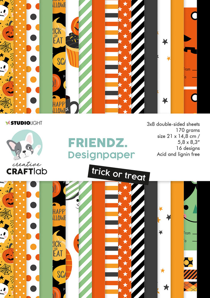 Creative Craftlab Friendz Design Paper A5 Trick or Treat (CCL-FR-PP61) (OUTLET) Creative Craftlab Friendz Design Paper A5 Trick or Treat (CCL-FR-PP61) (OUTLET)