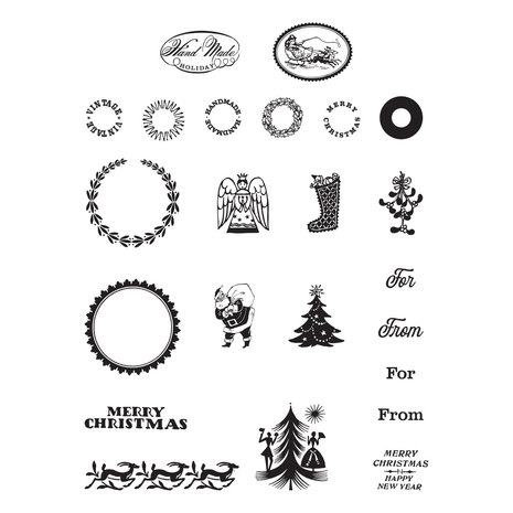 Spellbinders Hand Made Holidays Clear Stamps (STP-147) (OUTLET) Spellbinders Hand Made Holidays Clear Stamps (STP-147) (OUTLET)