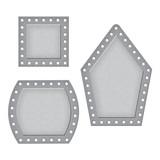 Spellbinders Vintage Handcrafted Square Base and Sides Bowl Deep Etched Dies (CH-016) (OUTLET)