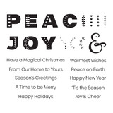 Spellbinders Peace & Joy Clear Stamp (STP-140) (OUTLET)