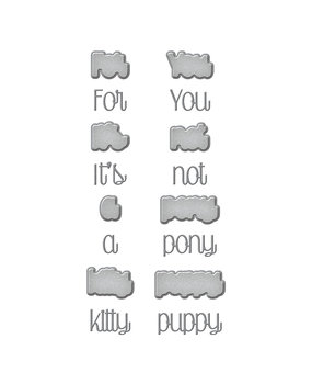 Spellbinders It's Not a Puppy Etched Dies (S2-349) (OUTLET)