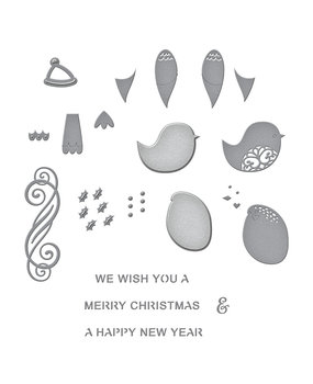 Spellbinders Sugarplum Tweets Etched Dies (S4-1244) (OUTLET)