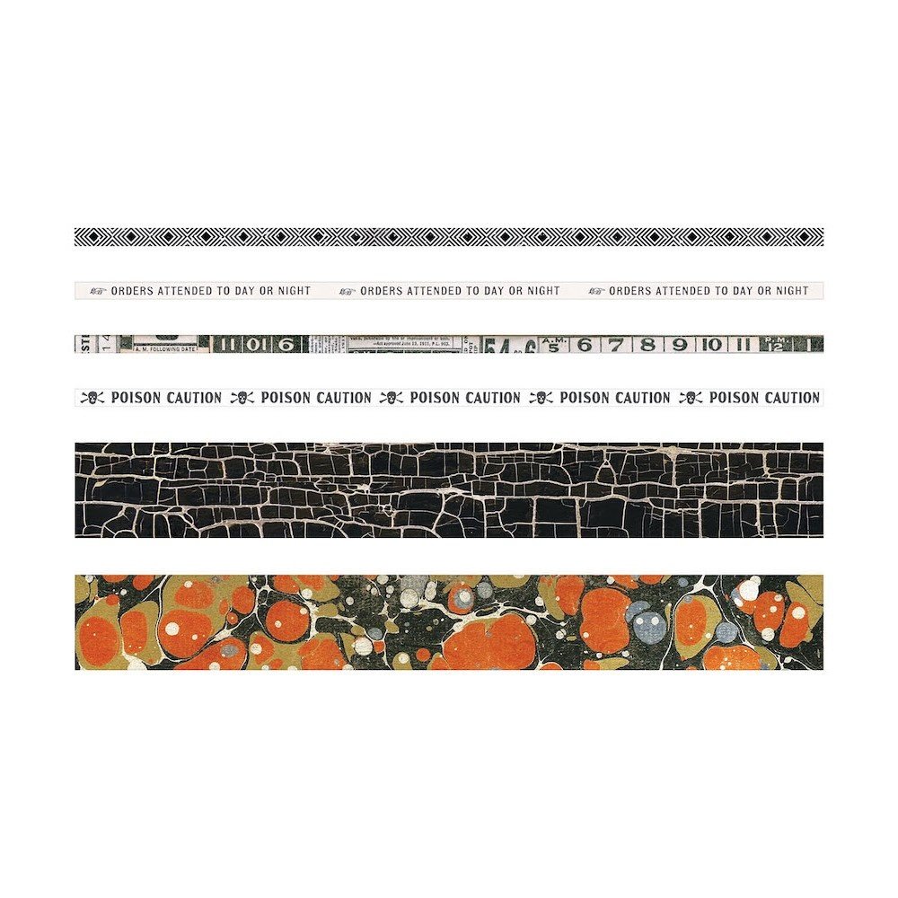 Idea-ology Tim Holtz Halloween Design Tape (6x5.49m) (TH94259) (DISCONTINUED)