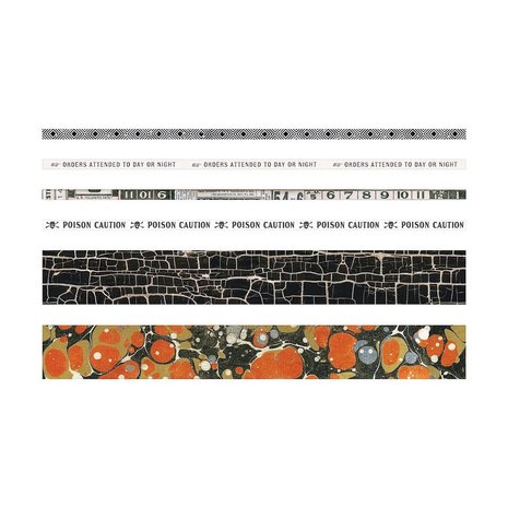 Idea-ology Tim Holtz Halloween Design Tape (6x5.49m) (TH94259) (DISCONTINUED)