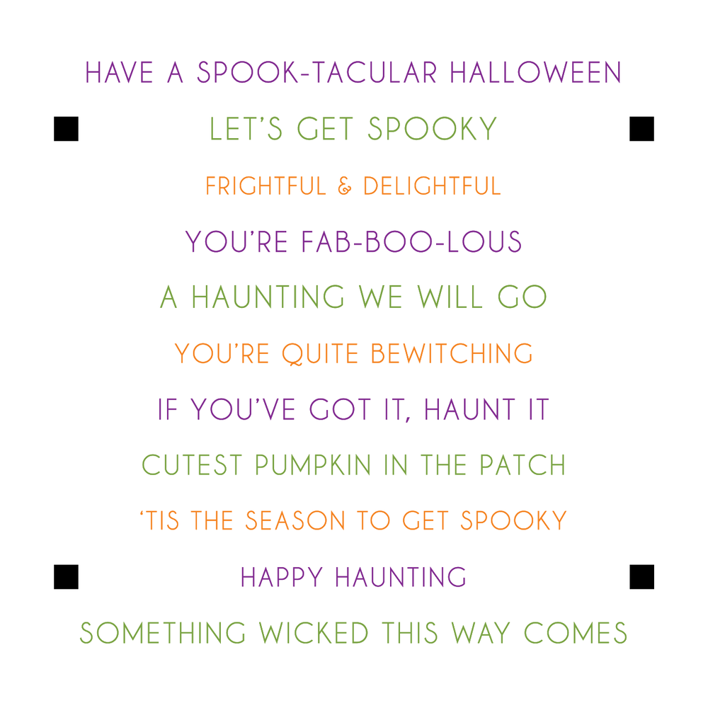 LDRS Creative Halloween Sentiment Stack 4x4 Inch Clear Stamps (LDRS3400) (OUTLET)
