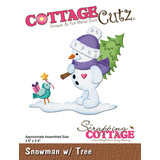 Scrapping Cottage Snowman w/ Tree (CC-1086) (OUTLET)