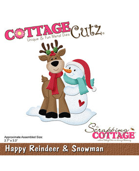 Scrapping Cottage Happy Reindeer & Snowman (CC-1080) (OUTLET)