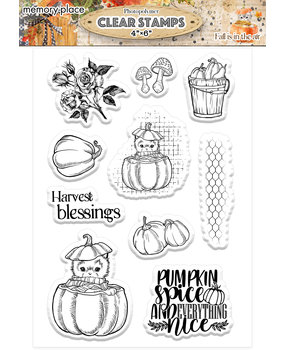 Memory Place Fall Is In The Air 2 Clear Stamp (MP-61051) (OUTLET)