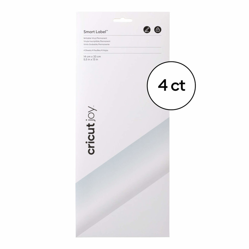 Cricut Joy Smart Label Permanent Writable Transparent (4sheets) (2009444) (DISCONTINUED) Cricut Joy Smart Label Permanent Writable Transparent (4sheets) (2009444) (DISCONTINUED)
