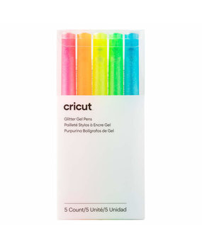 Cricut Glitter Gel Pens 0.8 Neon Pink/Orange/Yellow/Green/Blue (5pcs) (2009961) (DISCONTINUED)
