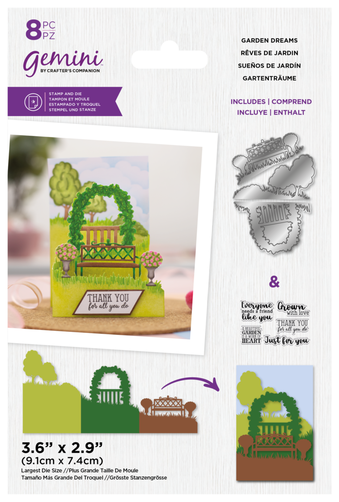 Zig Zag Scene Builder Stamp & Die Garden Dreams (GEMSTDZZ3DGD