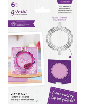 Gemini Layered Edge Gatefold Scalloped Circle Elements Dies (GEM-MD-ELE-SCIR) (DISCONTINUED)
