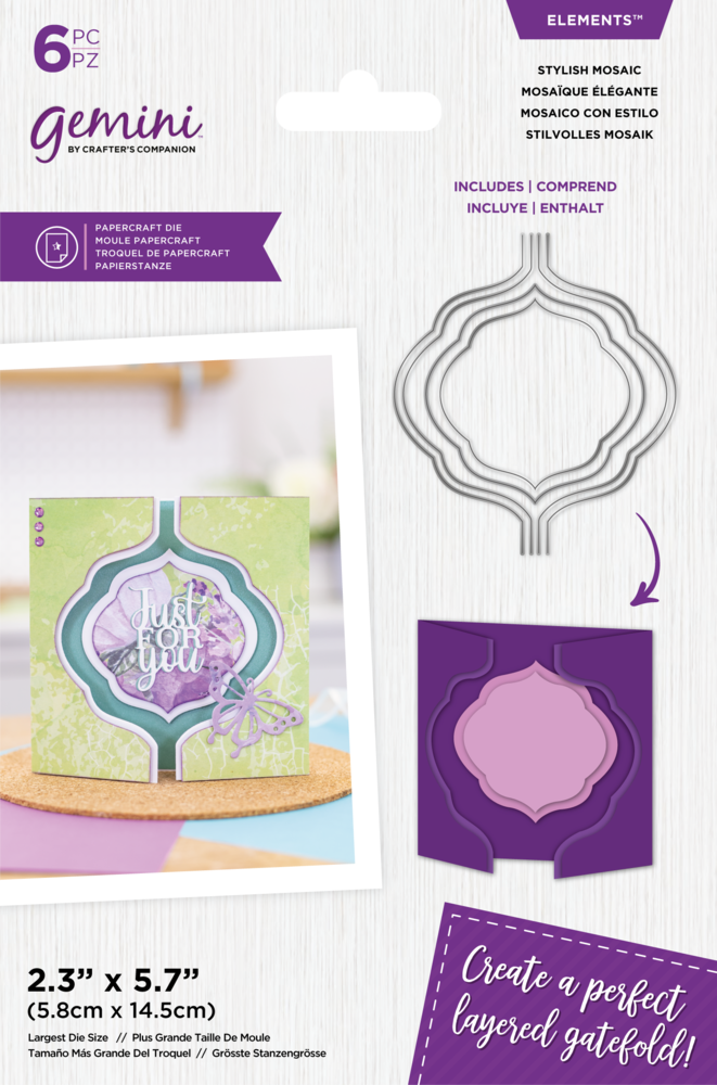 Gemini Layered Edge Gatefold Stylish Mosaic Elements Dies (GEM-MD-ELE-STMO) (DISCONTINUED)