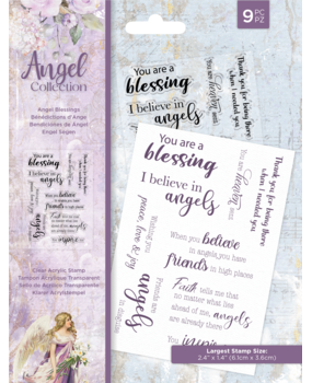 Crafter's Companion Angel Collection Clear Stamps Angel Blessings (ANG-ST-CA-ANBL) (OUTLET)