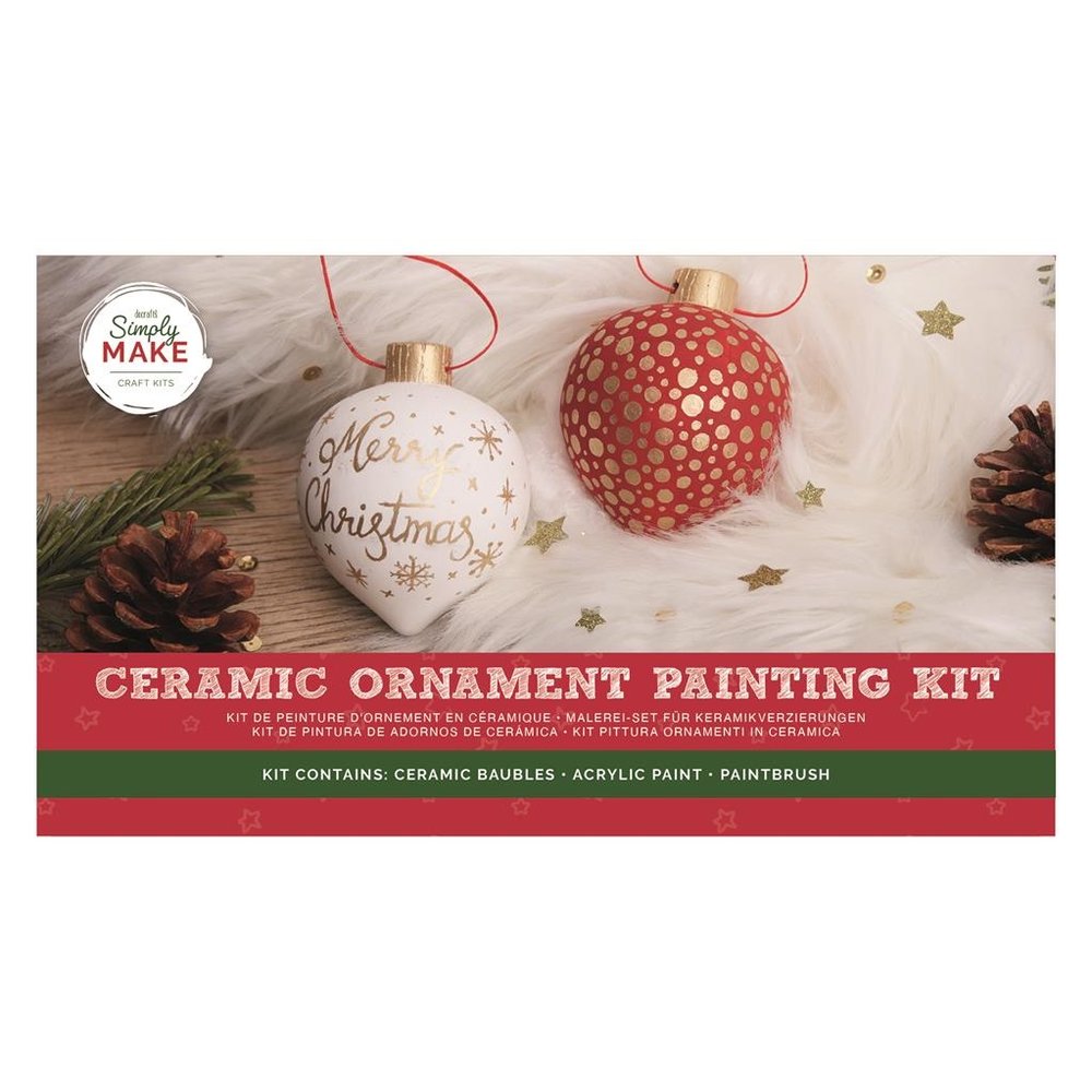 Simply Make Ornament Kit Painting Ceramic (2pcs) (DSM 105311) (OUTLET) Simply Make Ornament Kit Painting Ceramic (2pcs) (DSM 105311) (OUTLET)