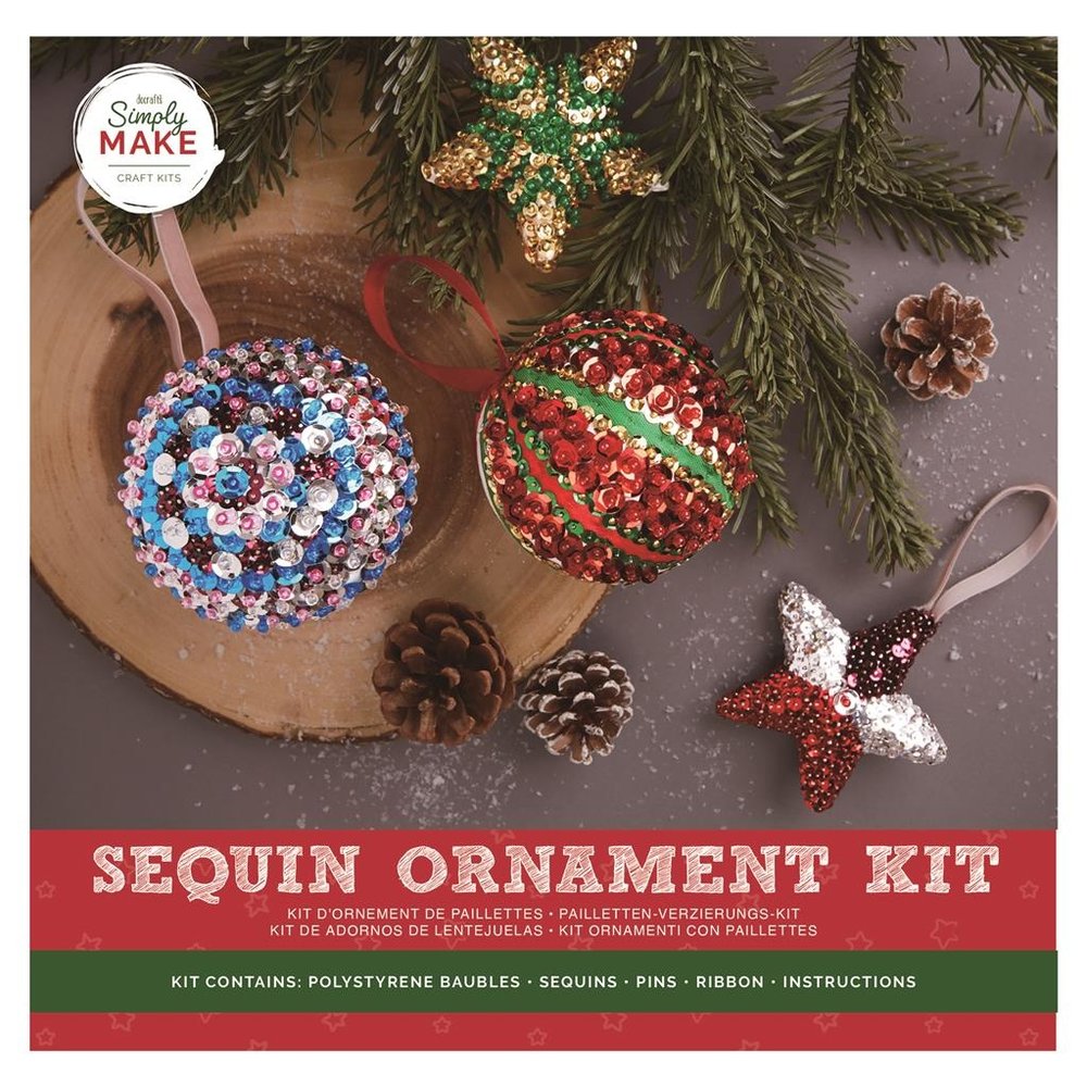 Simply Make Ornament Kit Sequin (4pcs) (DSM 105309) (OUTLET) Simply Make Ornament Kit Sequin (4pcs) (DSM 105309) (OUTLET)