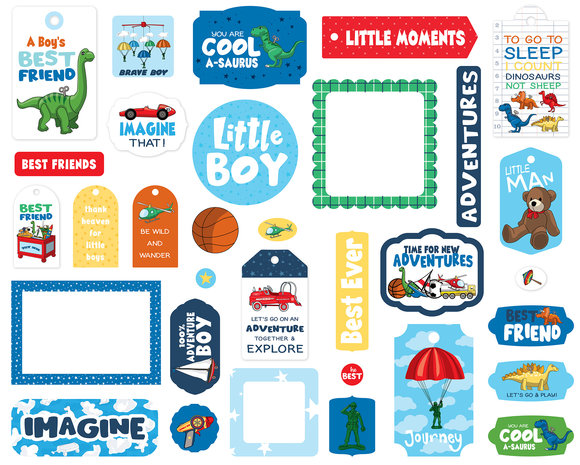 Carta Bella Little Boy Frames & Tags (CBLB160025) (OUTLET)