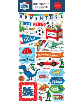 Carta Bella Little Boy Chipboard Accents (CBLB160021) (OUTLET)
