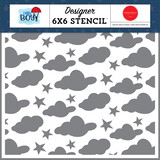 Carta Bella Cool Clouds And Stars Stencil (CBLB160033) (OUTLET)