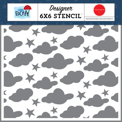 Carta Bella Cool Clouds And Stars Stencil (CBLB160033) (OUTLET) Carta Bella Cool Clouds And Stars Stencil (CBLB160033) (OUTLET)
