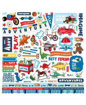 Carta Bella Little Boy 12x12 Inch Element Sticker (CBLB160014) (OUTLET)