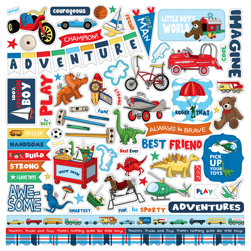 Carta Bella Little Boy 12x12 Inch Collection Kit (CBLB160016) (DISCONTINUED)