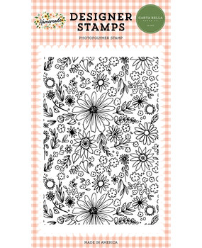 Carta Bella Homemade Floral Background Clear Stamps (CBH158042) (OUTLET)