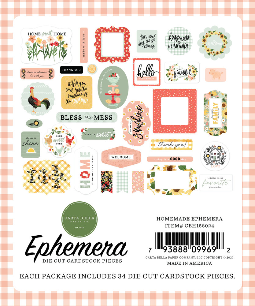 Carta Bella Homemade Ephemera (CBH158024) (OUTLET) Carta Bella Homemade Ephemera (CBH158024) (OUTLET)