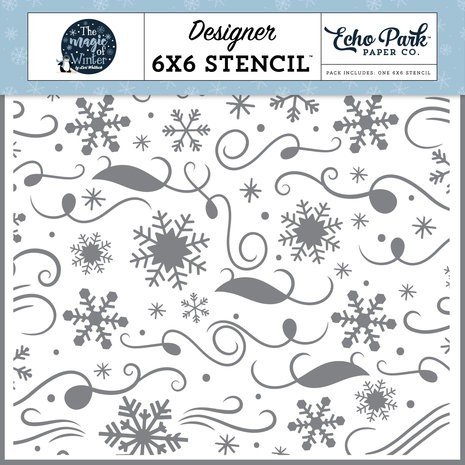Echo Park Winter Day Stencil (MOW291034) (DISCONTINUED)