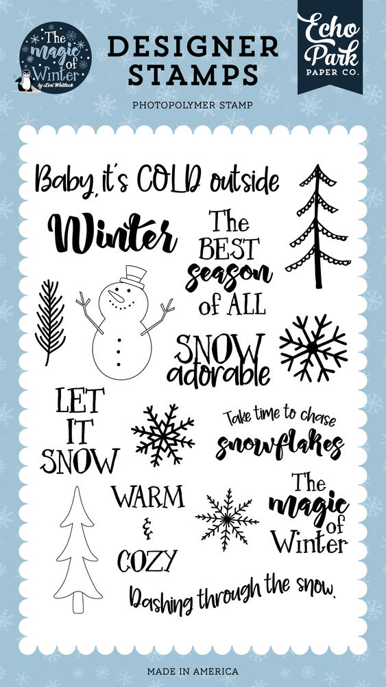 Echo Park Snow Adorable Clear Stamps (MOW291043) (DISCONTINUED)