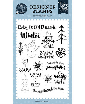 Echo Park Snow Adorable Clear Stamps (MOW291043) (DISCONTINUED)
